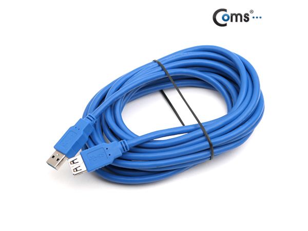 디바이스마트,케이블/전선 > USB 케이블 > 연장케이블(MF) > USB 3.0 A타입 연장케이블,Coms,USB 3.0 연장 케이블 (M/F) 5M [BC222],USB 3.0 연장 케이블 / AM-AF 타입 / 길이 : 5m / 색상 : 블루