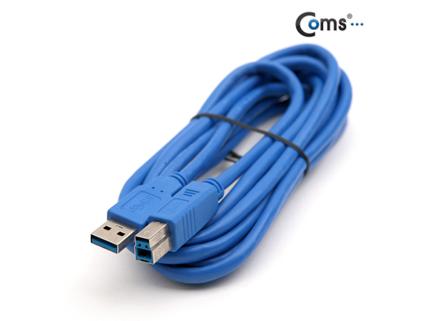디바이스마트,케이블/전선 > USB 케이블 > 데이터케이블(MM) > USB 3.0 B/mini B타입,Coms,USB 3.0 A/B 케이블 5M [BC219],USB 3.0 AM-BM 케이블 / 파란색 / 5M
