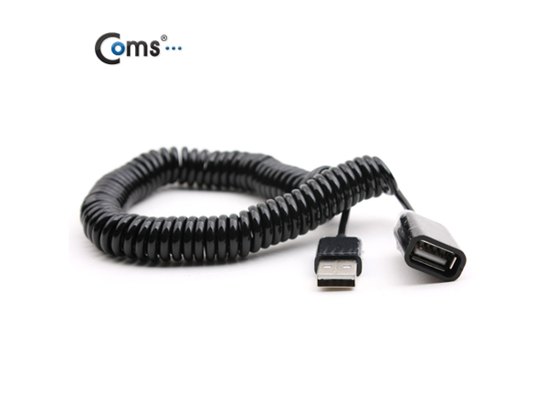 디바이스마트,케이블/전선 > USB 케이블 > 연장케이블(MF) > USB 2.0 A타입,Coms,USB 케이블 (Short/연장 MF), 30cm~3M [NA877],USB2.0 / USB A-Male(수) / A-Female(암) 스프링 타입 케이블