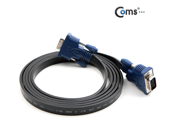 디바이스마트,케이블/전선 > 영상/음향 케이블 > D-SUB(RGB) 케이블,Coms,모니터 케이블 (RGB/플랫형) 15M - M/M [GU571],RGB 모니터 케이블 / 플랫형 / M-M타입 / 길이 : 15M / 색상 : 블랙