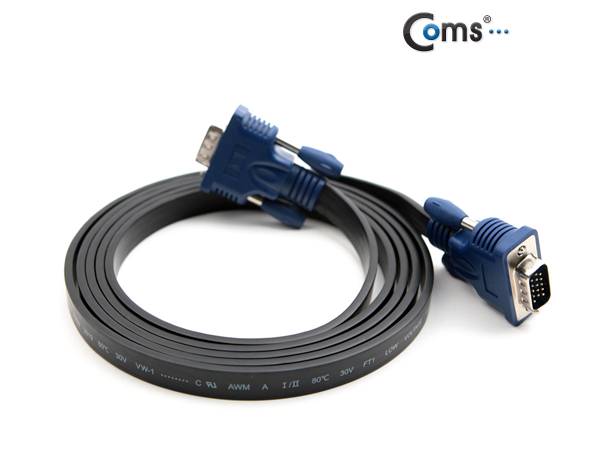 디바이스마트,케이블/전선 > 영상/음향 케이블 > D-SUB(RGB) 케이블,Coms,모니터 케이블 (RGB/플랫형) 20M - M/M [GU572],RGB 모니터 케이블 / 플랫형 / M-M타입 / 길이 : 20M / 색상 : 블랙