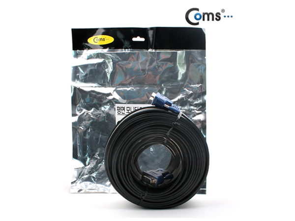 디바이스마트,케이블/전선 > 영상/음향 케이블 > D-SUB(RGB) 케이블,Coms,모니터 케이블 (RGB/플랫형) 20M - M/M [GU572],RGB 모니터 케이블 / 플랫형 / M-M타입 / 길이 : 20M / 색상 : 블랙