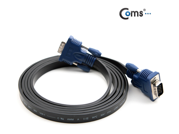 디바이스마트,케이블/전선 > 영상/음향 케이블 > D-SUB(RGB) 케이블,Coms,모니터 케이블 (RGB/플랫형) 30M - M/M [GU573],RGB 모니터 케이블 / 플랫형 / M-M타입 / 길이 : 30M / 색상 : 블랙