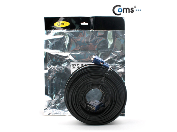 디바이스마트,케이블/전선 > 영상/음향 케이블 > D-SUB(RGB) 케이블,Coms,모니터 케이블 (RGB/플랫형) 30M - M/M [GU573],RGB 모니터 케이블 / 플랫형 / M-M타입 / 길이 : 30M / 색상 : 블랙