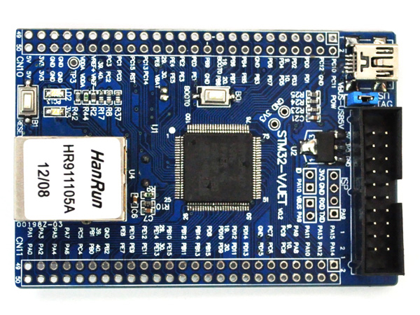 디바이스마트,MCU보드/전자키트 > 프로세서/개발보드 > ARM > Cortex-M3,JK전자,Cortex-M4 STM32F407VGT6 네트워크(Ethernet) 모듈,STM32-ETH-47V/UETboard는 ST 칩 STM32F407VGT6을 기반으로합니다. 이더넷 인터페이스 및 테스트 프로그램이 제공됩니다.
