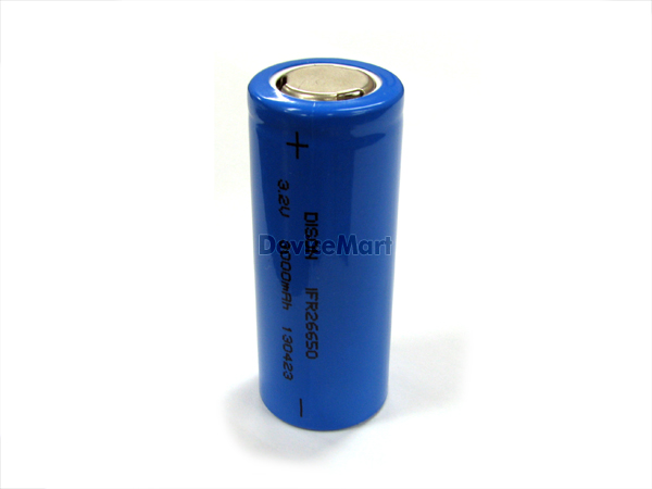 3.2V 3000mAh 리튬인산철 배터리 Lithium-ion Phosphate Battery 26650