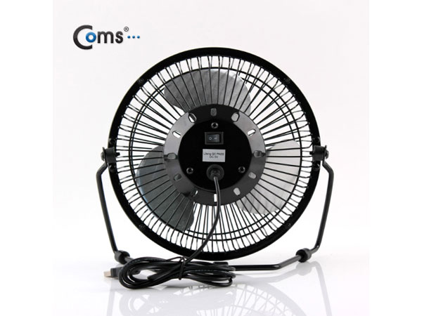 디바이스마트,컴퓨터/모바일/가전 > 가전/생활용품 > 계절가전 > 선풍기/냉풍기,Coms,USB 선풍기 (상하조절),Metal Black/대형-20cm [BE884],저소음 3엽 날개 적용