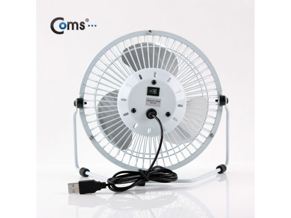 디바이스마트,컴퓨터/모바일/가전 > 가전/생활용품 > 계절가전 > 선풍기/냉풍기,Coms,USB 선풍기 (상하조절),Metal White/대형-20cm [BE883],저소음 3엽 날개 적용