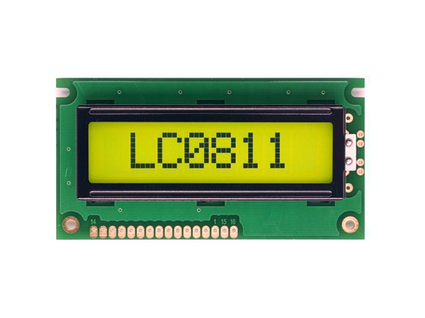 디바이스마트,LED/LCD > LCD 캐릭터/그래픽 > 캐릭터 LCD,가나시이스,LC0811-SFLYH6-D (1),STN타입, 8*1 Line, Yellow-Green LED Backlight, 전체크기: 84.0(W) X 44.0(H) X 14.0(T) mm , 표시크기 : 64.60(W) X 16.0(H) mm