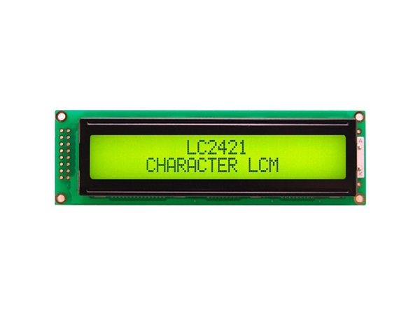 디바이스마트,LED/LCD > LCD 캐릭터/그래픽 > 캐릭터 LCD,가나시이스,LC2421-SMLYH6-DH3,STN타입, 24*2 Line, Yellow-Green LED Backlight, 전체크기: 118.0(W) X 36.0(H) X 14.0(T) mm , 표시크기 : 93.5(W) X 15.8(H) mm