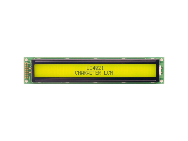 디바이스마트,LED/LCD > LCD 캐릭터/그래픽 > 캐릭터 LCD,가나시이스,LC4021-SMDYH6-D,STN타입, 40*2 Line, Yellow-Green LED Backlight, 전체크기: 182.0(W) X 33.5(H) X 13.0(T) mm , 표시크기 : 155.0(W) X 16.0(H) mm