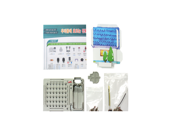 디바이스마트,기계/제어/로봇/모터 > 교육/취미로봇 > 교육용로봇 키트 > 초급 로봇키트,로보트론,우리몸에 흐르는 전류,트랜지스터의 전류 증폭기능으로 이용하여 인체를 통해 흐르는 작은 전류를 증폭시켜 멜로디를 ON/OFF 시키는 전자회로입니다. 실과실습용으로 이미 많은 초등학교에서 채택하여 사용하며, 납땜이 필요없는 키트입니다.