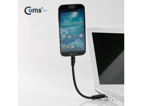 디바이스마트,컴퓨터/모바일/가전 > 스마트폰/스마트기기 > 케이블/젠더 > 마이크로 5핀 케이블,Coms,USB/Micro USB(B) 케이블 (45cm/Metal형) [IT692],충전과 동시에 스탠드기능 / 강력한 각도 조정이 가능한 플렉시블 케이블