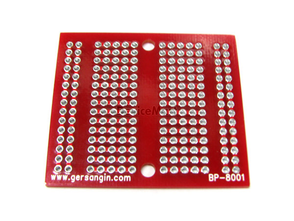 디바이스마트,커넥터/PCB > PCB기판/관련상품 > 만능기판 (양면) > 원형홀 만능기판,거상인,브레드보드형 만능기판 BP-8001,브레드보드형 만능기판~!! 사이즈: 50X44mm, 210홀