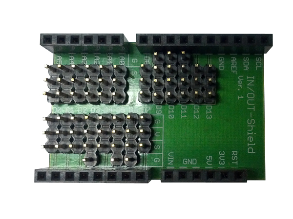 디바이스마트,오픈소스/코딩교육 > 아두이노 > 아두이노 호환쉴드,그란테크,GeDuino In/Out Shield,GeDuino 전핀을 In/Out 테스트 할 수 있는 보드