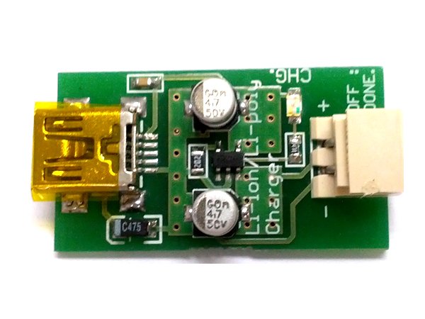 디바이스마트,MCU보드/전자키트 > 전원/신호/저장/응용 > 무선충전/배터리/전원,그란테크,USB to LiPol Recharger,USB전원을 이용하여 Li-Ion, Li-Pol 배터리를 충전할 수 있는 모듈 Auto-cut 지원 (1Cell 전용)