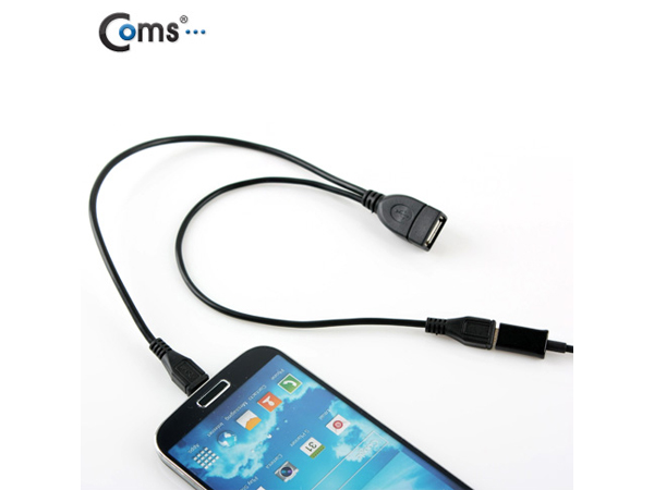 디바이스마트,,Coms,USB OTG 케이블 (Micro 5P M/F/USB F),Y형 [NA839],30cm / Data OTG 케이블 & 전원 추가 공급