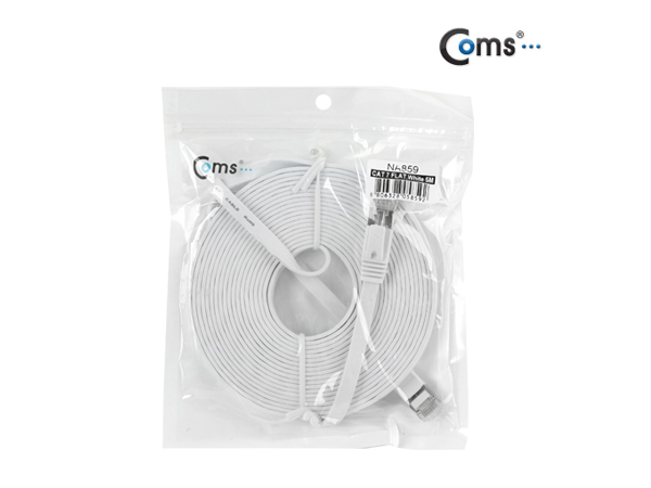 디바이스마트,케이블/전선 > PC/네트워크/통신 케이블 > 랜(LAN) 케이블 > CAT.7 랜케이블,Coms,랜케이블(Direct/Cat 7/플랫형) 5M [NA859],UTP CAT7 다이렉트 랜 케이블 / 플랫형 / 길이 : 5M / 최대속도 10Gbps 지원