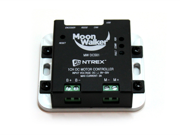 디바이스마트,,MoonWalker,MW-MDC24D100S-v2,1채널 DC 모터 드라이버 / 8~30V 입력전압 / 3A 최대 전류 / 전압/속도/위치 제어 / Serial(RS232/CAN) 통신 / 스크립트(Script) 언어 지원 / Motor Control UI 프로그램 지원 / 과전압 / 과전류 등에 대한 보호 기능 탑재