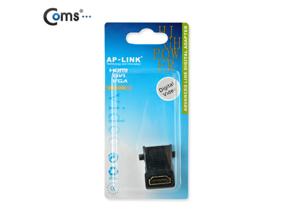 디바이스마트,케이블/전선 > 영상/음향 케이블 > HDMI/DVI 케이블,Coms,HDMI 젠더 (연장 F/F, 꺾임형) [BE022],HDMI 젠더 / HDMI FEMALE x 2 / 상향 꺾임형 / 나사 고정 기능 