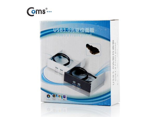 디바이스마트,컴퓨터/모바일/가전 > 네트워크/케이블/컨버터/IOT > 컨트롤러/확장카드 > USB 확장카드,Coms,USB 포트 3.0, 전면 가이드(2Port), 80cm [NT873],2Port 5.25 Bay 장착용 가이드