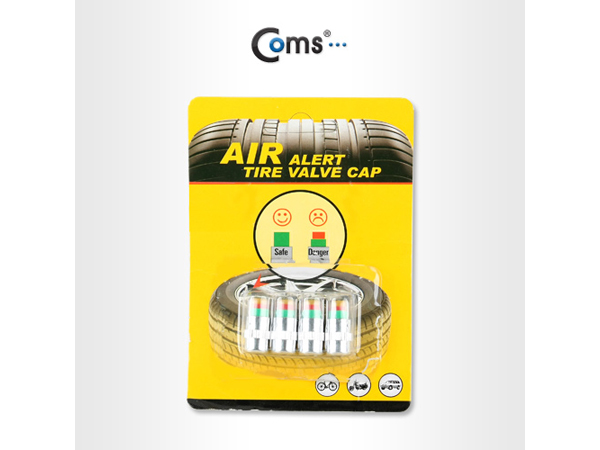 디바이스마트,사무/생활/서적 > 차량/생활/IOT > 차량용 공구 > 공구세트,Coms,타이어 밸브 캡, 4ea - 공기압 측정 [BE036],타이어 공기압 체크 밸브
