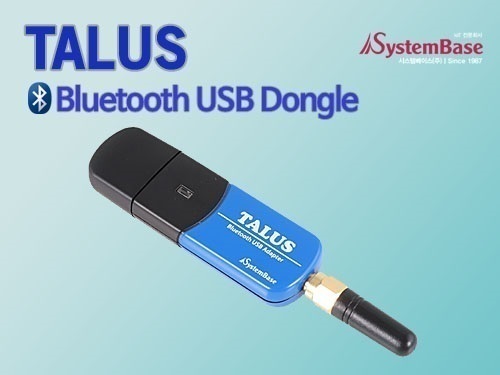 디바이스마트,MCU보드/전자키트 > 통신/네트워크 > 블루투스/BLE,시스템베이스,TALUS,TALUS는 Bluetooth 기능이 없는 노트북이나 PC에서 Bluetooth 장비와의 통신을 위해 사용되는 Bluetooth USB Dongle 입니다. TALUS는 Class 1 장비로, 최대 100m의 통신 거리를 가지고 있습니다.