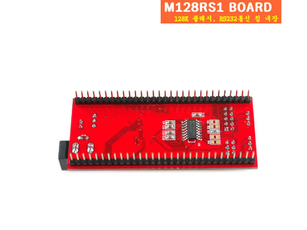 디바이스마트,MCU보드/전자키트 > 프로세서/개발보드 > AVR > ATMEGA128,AVRMALL,[NER-19401] M128RS1_REVD (16MHz/DC5V용) (ATMEGA128모듈),ATmega128의 1열 확장 보드, 통신칩내장, 128K 플래시, 16MHz, 4.5~5.5V, 전원회로내장