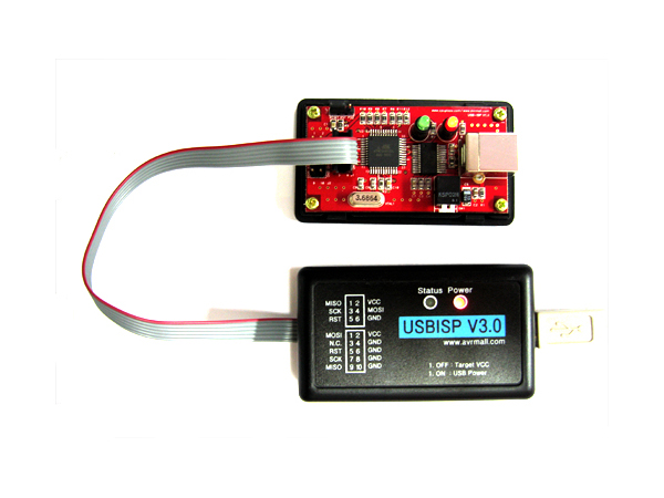 디바이스마트,MCU보드/전자키트 > 개발용 장비 > AVR용 개발장비 > ISP,AVRMALL,USBISP V3.0,USB방식의 AVR 다운로더 (USBISP V2.0 업그레이드제품)