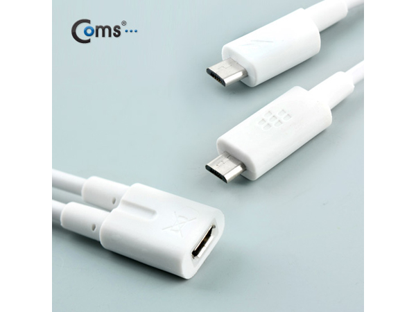 디바이스마트,컴퓨터/모바일/가전 > 스마트폰/스마트기기 > 케이블/젠더 > 기타 케이블,Coms,Micro USB 전원 분배기 블랙 [SP177],스마트폰 2개를 동시 충전 / 케이블 길이 : 약 30cm & 15cm