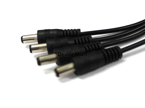 디바이스마트,커넥터/PCB > 플러그/잭 > DC잭/플러그 > DC플러그,SZH,DC 잭 1:4 분배선 NT10-AF33,DC 전원 분배 케이블 / MALE x4 - FEMALE / 외경 5.5파이,내경 2.1파이 / 41cm