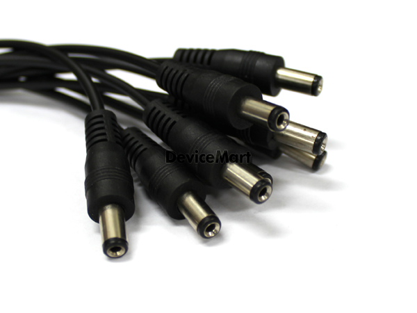 디바이스마트,커넥터/PCB > 플러그/잭 > DC잭/플러그 > DC플러그,SZH,DC 잭 1:8분배선 NT10-AF34,DC 전원 분배 케이블 / MALE x8 - FEMALE / 외경 5.5파이,내경 2.1파이 / 41cm