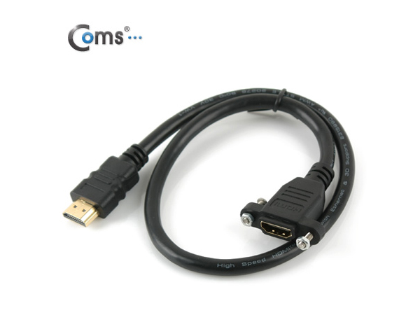 디바이스마트,케이블/전선 > 영상/음향 케이블 > HDMI 케이블,Coms,HDMI 케이블 M/F [NT239],HDMI 케이블 / M-F 타입 / 판넬고정형 / 길이 : 50cm / 색상 : 블랙 / PC나 디스플레이 장치의 HDMI 포트를 확장하여 외부로 노출이 필요할 때 사용