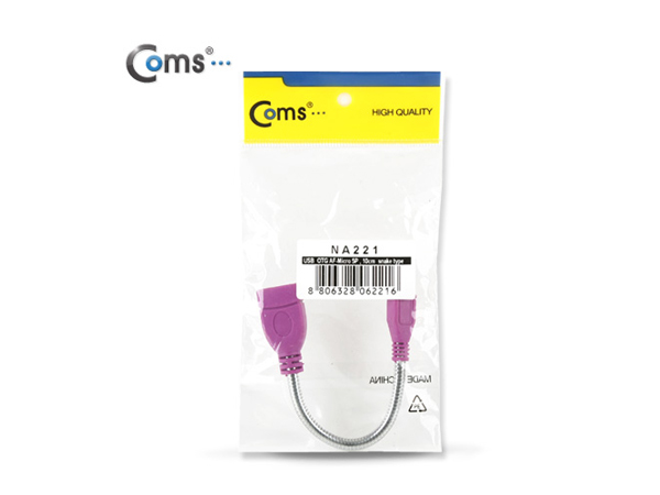 디바이스마트,컴퓨터/모바일/가전 > 스마트폰/스마트기기 > 케이블/젠더 > 젠더,Coms,스마트폰 OTG 젠더-Micro USB(M)/USB A(F) [NA221],케이블 길이 : 10cm / 강력한 각도 고정이 가능한 플렉시블 케이블