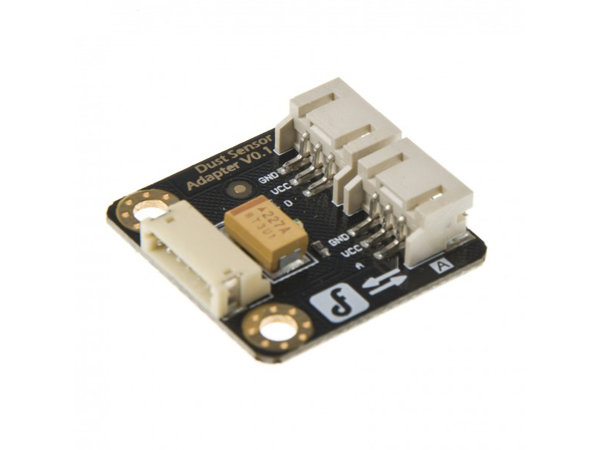 디바이스마트,MCU보드/전자키트 > 센서모듈 > 먼지/가스/연기/불꽃 > 먼지/미세먼지센서,DFROBOT,먼지센서 아답터 [DFR0280],샤프 먼지센서 어댑터, 먼지센서(GP2Y1010AU0F)와 같이 사용, Volatge: 5V, Size: 27x27mm