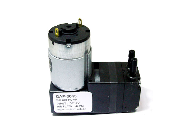 디바이스마트,기계/제어/로봇/모터 > 모터류 > 펌프모터 > 에어 펌프모터,MotorBank,에어펌프 DAP-3043 (DC24V),AIR PUMP, 고성능, 저소음, 장수명, DC24V, 4LPMSUCTION PUMPVACCUM PUMP LOW NOISECOMPACT SIZE