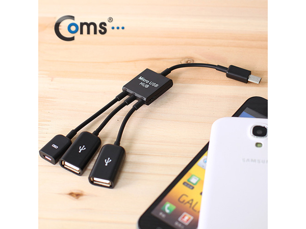 디바이스마트,컴퓨터/모바일/가전 > 스마트폰/스마트기기 > 케이블/젠더 > 젠더,Coms,스마트폰 OTG 허브 (Micro 1P/USB 2P) [SP301],메모리 및 키보드/마우스 연결, Micro 1Port(전원공급)