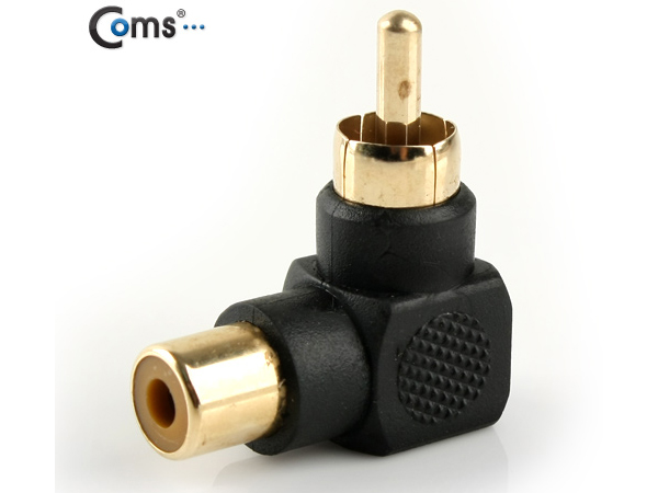 디바이스마트,케이블/전선 > 영상/음향 케이블 > 스테레오/RCA 케이블,Coms,RCA 젠더(M/F), 꺾임/검정 [IT645],RCA 변환 젠더 / RCA MALE - FEMALE / 꺾임형 / BLACK
