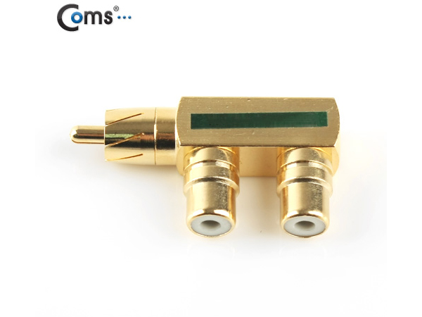 디바이스마트,케이블/전선 > 영상/음향 케이블 > 스테레오/RCA 케이블,Coms,RCA 젠더 F형(M/Fx2) [IT647],RCA F형 변환 젠더 / RCA MALE - FEMALE x 2