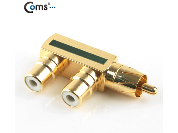 디바이스마트,케이블/전선 > 영상/음향 케이블 > 스테레오/RCA 케이블,Coms,RCA 젠더 F형(M/Fx2) [IT647],RCA F형 변환 젠더 / RCA MALE - FEMALE x 2