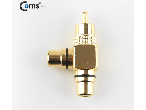 디바이스마트,케이블/전선 > 영상/음향 케이블 > 스테레오/RCA 케이블,Coms,RCA 젠더 T형(M/Fx2) [SP649],RCA T형 변환 젠더 / RCA MALE - FEMALE x 2