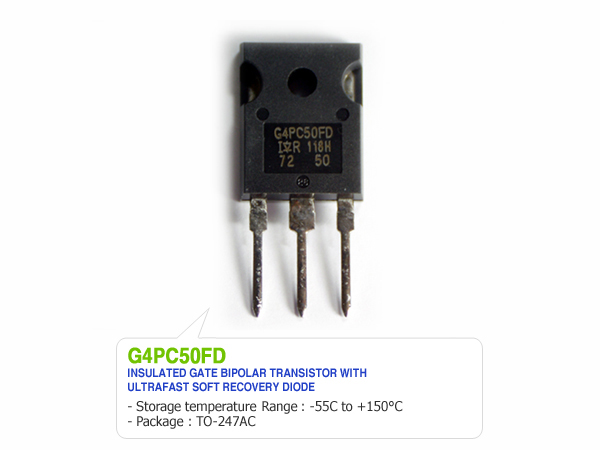 디바이스마트,반도체/전자부품 > 트랜지스터/FET > IGBT > IGBT - 싱글,IR,IRG4PC50UD,Vces = 600V, Vce = 1.65V, Vge = 15V, Ic = 27A, Insulated Gate Bipolar Transistor With Ultrafast Soft Recovery Diode, TO-247패키지