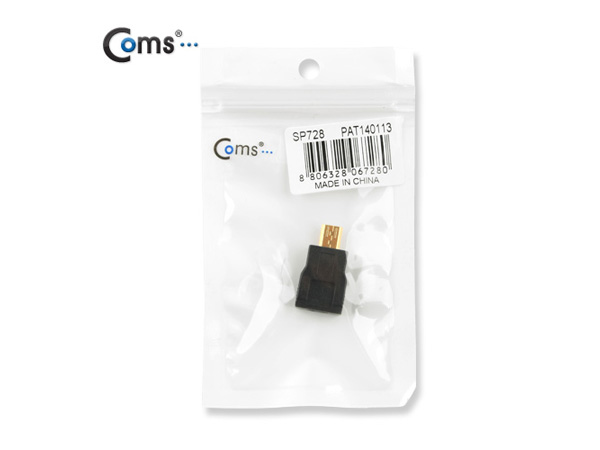 디바이스마트,케이블/전선 > 영상/음향 케이블 > HDMI/DVI 케이블,Coms,HDMI 젠더(Micro HDMI M/F) [SP728],Micro HDMI (D type) 젠더 / MALE - FEMALE / 꺾임형
