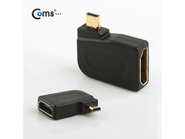 디바이스마트,케이블/전선 > 영상/음향 케이블 > HDMI/DVI 케이블,Coms,HDMI 젠더(Micro HDMI M/HDMI F) [SP726],HDMI 젠더 / Micro HDMI MALE - HDMI FEMALE / 꺾임형 / 라즈베리파이4 Pi400 호환 가능