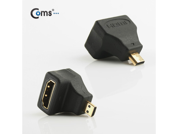 디바이스마트,케이블/전선 > 영상/음향 케이블 > HDMI/DVI 케이블,Coms,HDMI 젠더(Micro HDMI M/HDMI F), 꺾임형 [SP723],Micro HDMI (D type) 젠더 / Micro HDMI MALE - HDMI FEMALE / 꺾임형 / 라즈베리파이4 Pi400 호환 가능