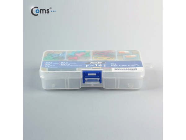 디바이스마트,공구함/작업대/엔클로저 > 공구함/부품함 > 다용도정리함(케이스),Coms,다용도 PVC 수납함 (F-141) [IT602],상비약, 각종 부품, 비즈, 압정등 소품 전문 수납함