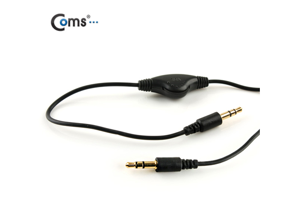 디바이스마트,케이블/전선 > 영상/음향 케이블 > 스테레오/RCA 케이블,Coms,스테레오 케이블 (3.5ø/볼륨조절키) 1.5M [IT613],3.5mm 스테레오 AUX 케이블 / 볼륨조절 가능 / M-M 타입 / 길이 : 1.5M / 색상 : 블랙