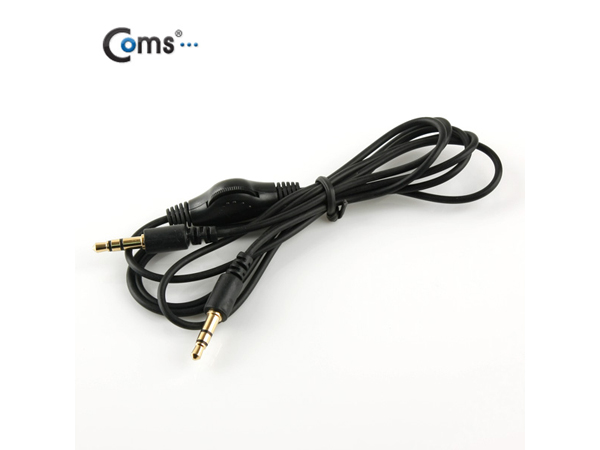 디바이스마트,케이블/전선 > 영상/음향 케이블 > 스테레오/RCA 케이블,Coms,스테레오 케이블 (3.5ø/볼륨조절키) 1.5M [IT613],3.5mm 스테레오 AUX 케이블 / 볼륨조절 가능 / M-M 타입 / 길이 : 1.5M / 색상 : 블랙