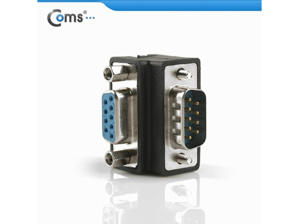 디바이스마트,커넥터/PCB > I/O 커넥터 > 젠더류 > 시리얼/패러럴 젠더,Coms,시리얼 젠더(9M/9F), 꺾임형 [IT615],D-sub 시리얼 연장 젠더 / 2열 90도 꺾임형 앵글타입 /  D-sub 9pin MALE - FEMALE