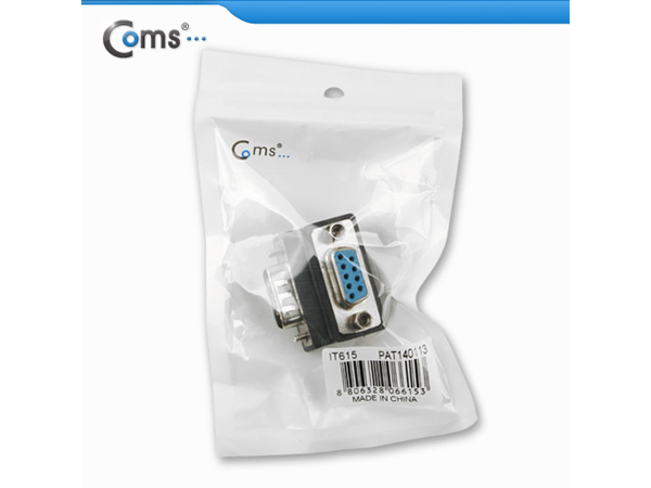 디바이스마트,커넥터/PCB > I/O 커넥터 > 젠더류 > 시리얼/패러럴 젠더,Coms,시리얼 젠더(9M/9F), 꺾임형 [IT615],D-sub 시리얼 연장 젠더 / 2열 90도 꺾임형 앵글타입 /  D-sub 9pin MALE - FEMALE